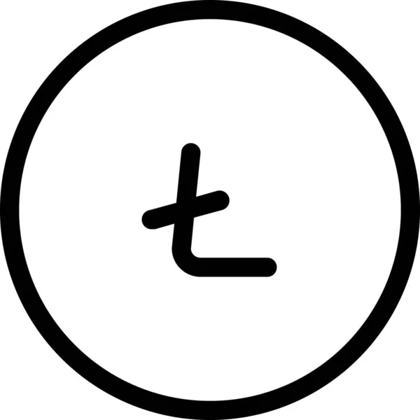 Litecoin Icono Web Diseño Simple Vector — Archivo Imágenes Vectoriales