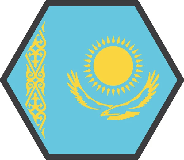 Σημαία Χώρας Kazakhstan Διανυσματική Απεικόνιση — Διανυσματικό Αρχείο