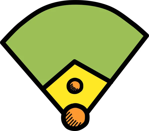 Ícone Web Beisebol Ilustração Simples —  Vetores de Stock