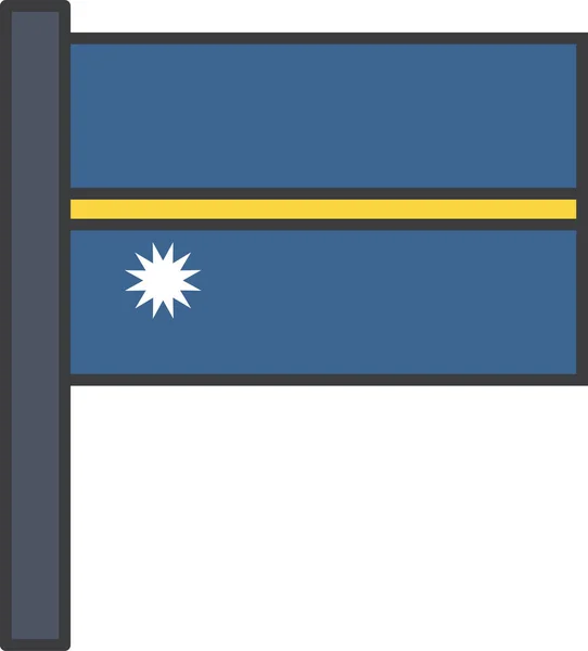 Nauru Land Vlag Vector Illustratie — Stockvector