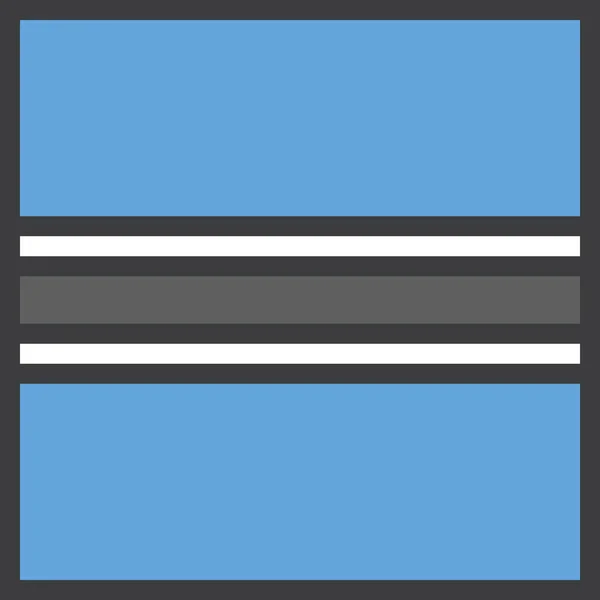 Bendera Negara Botswana Ilustrasi Vektor - Stok Vektor