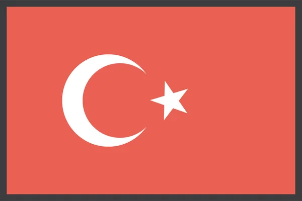 Прапор Країни Туреччини Векторні Ілюстрації — стоковий вектор