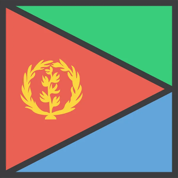 Eritrea Bandeira País Ilustração Vetorial —  Vetores de Stock