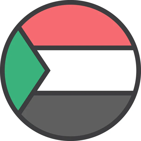 Sudan Bandera Ilustración Vectorial — Vector de stock