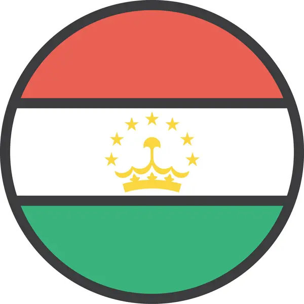 Tadzjikistan Land Vlag Vector Illustratie — Stockvector