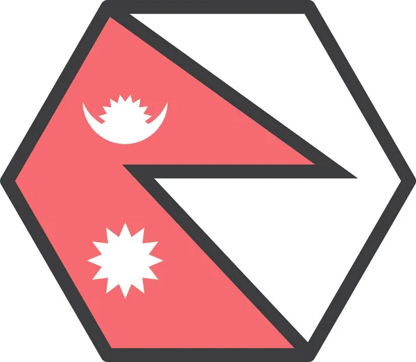 Bandeira País Nepal Ilustração Vetorial —  Vetores de Stock