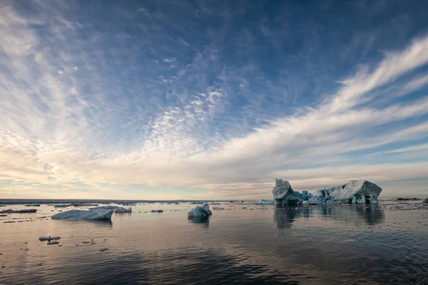 Glacial Ice Floating Arctic Landscape — Stock Photo, Image