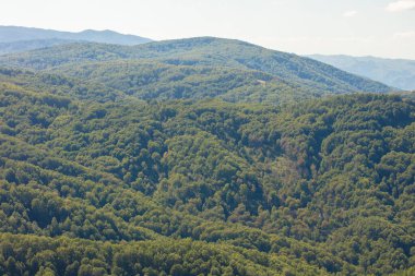 Yüksek bir yerden doğal görüntüler. Yüksek bir noktadan güzel panoramik manzara