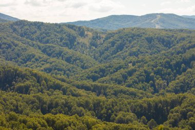 Yüksek bir yerden doğal görüntüler. Yüksek bir noktadan güzel panoramik manzara