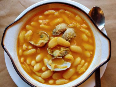 Empanada, İspanya 'nın kuzeyindeki tipik turta, Oviedo, Asturias, İspanya