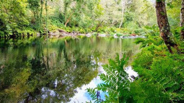 Eo nehri, Asturias ve Galiçya arasında, San Tirso de Abres köyü yakınlarında. İspanya