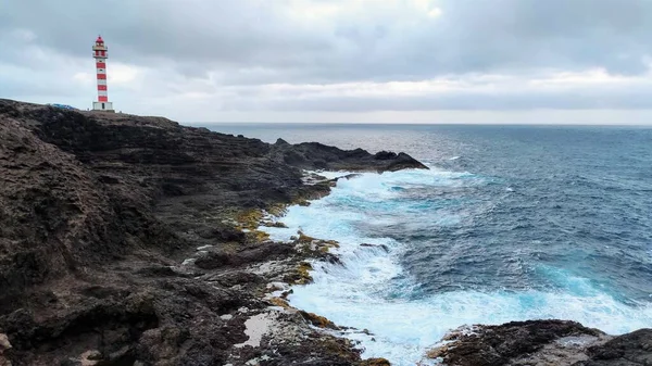 Latarnia Morska Punta Sardina Gmina Galdar Wyspa Gran Canaria Wyspy — Zdjęcie stockowe