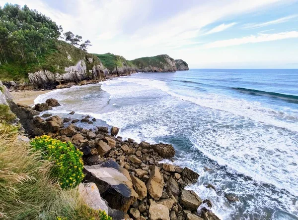 Plaża Vidiago Gmina Llanes Asturias Hiszpania — Zdjęcie stockowe