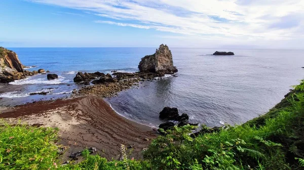 Praia Pendueles Município Llanes Astúrias Espanha — Fotografia de Stock