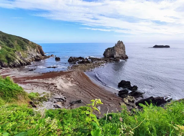 Praia Pendueles Município Llanes Astúrias Espanha — Fotografia de Stock