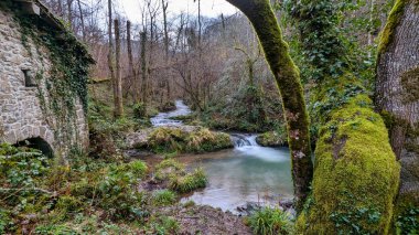 Bimenes Mills Route Barrial Mill, PR-AS 141, İspanya, Asturias, Bimenes belediyesi.