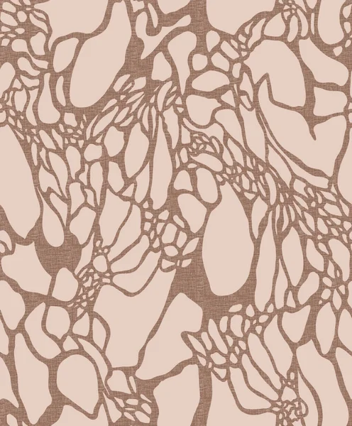 Seamless abstarct animals pattern. Irregular animals pattern. Fashionable abstract lines on beige background. Trendy irregular design for fashion and interior textiles.