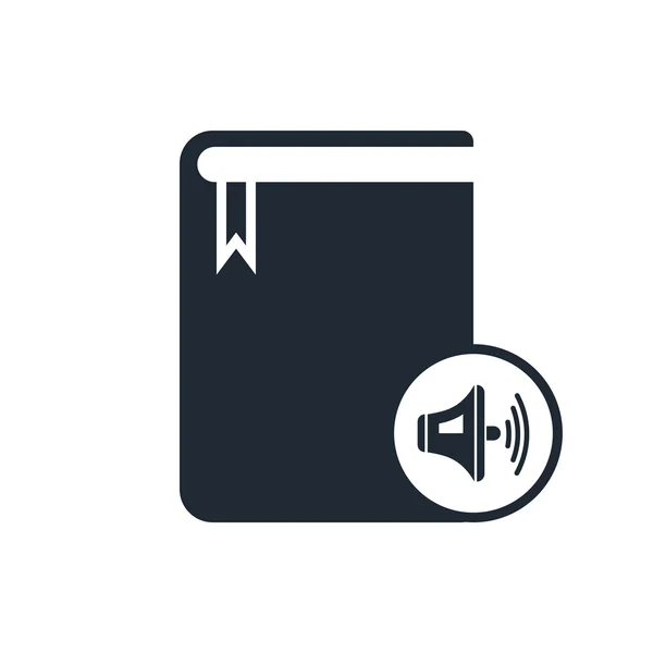 Icono de audio libro — Vector de stock