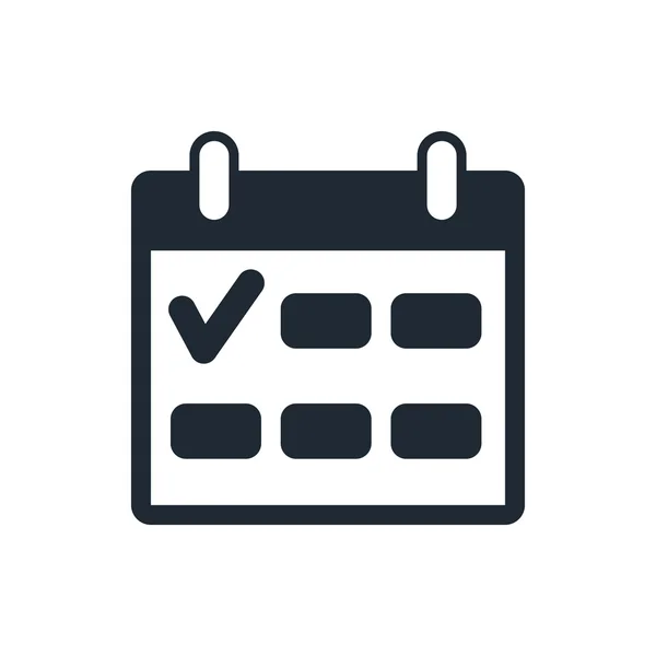 Zaškrtnutí ikony kalendáře — Stockový vektor
