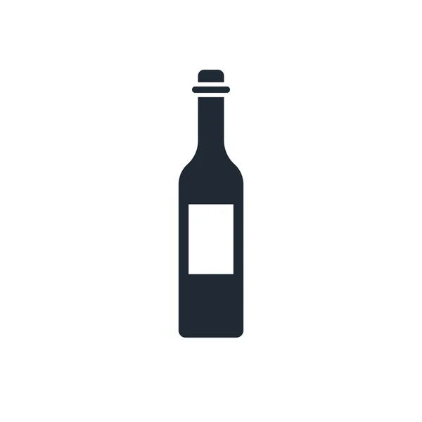 Pictogram fles wijnstok — Stockvector