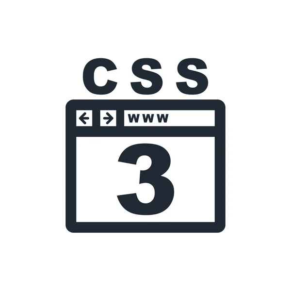 Icon css 3 — Stock Vector