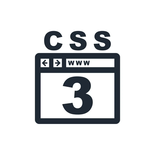 Icono css 3 — Archivo Imágenes Vectoriales