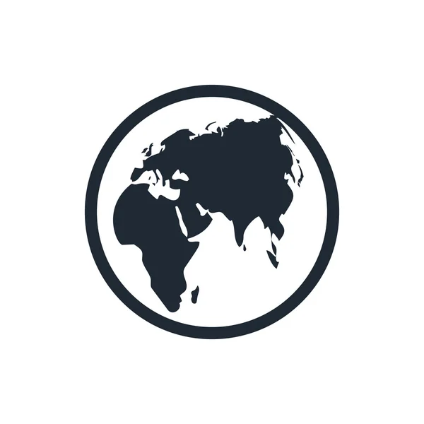 Ikona globální země — Stockový vektor