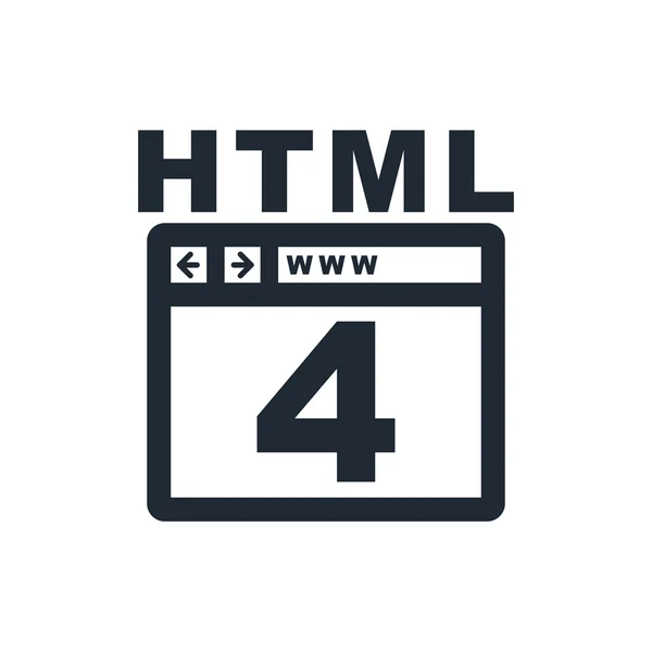 Ícone html 4 — Vetor de Stock