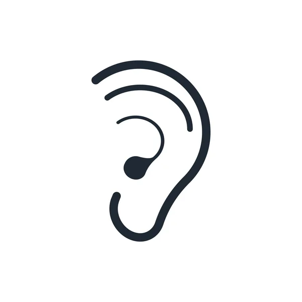 Icon hearing ear — Stock Vector