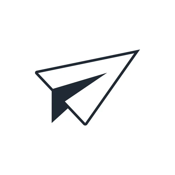 Ikona papierowy samolot — Wektor stockowy