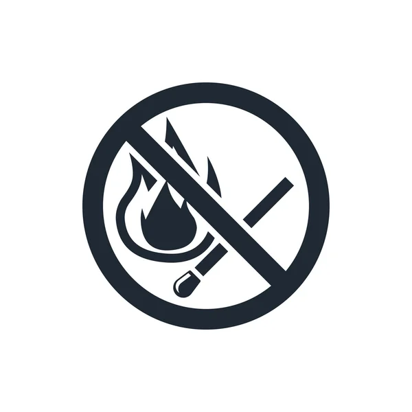 Icono sin fuego — Vector de stock