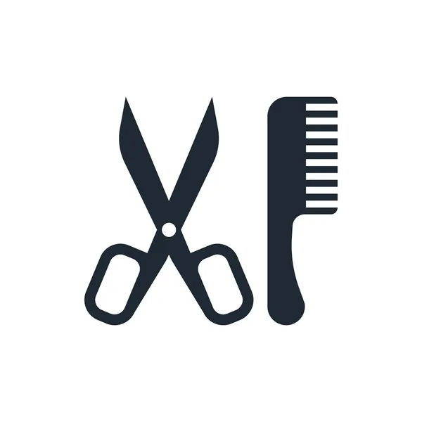 图标剪刀和梳子 — 图库矢量图片