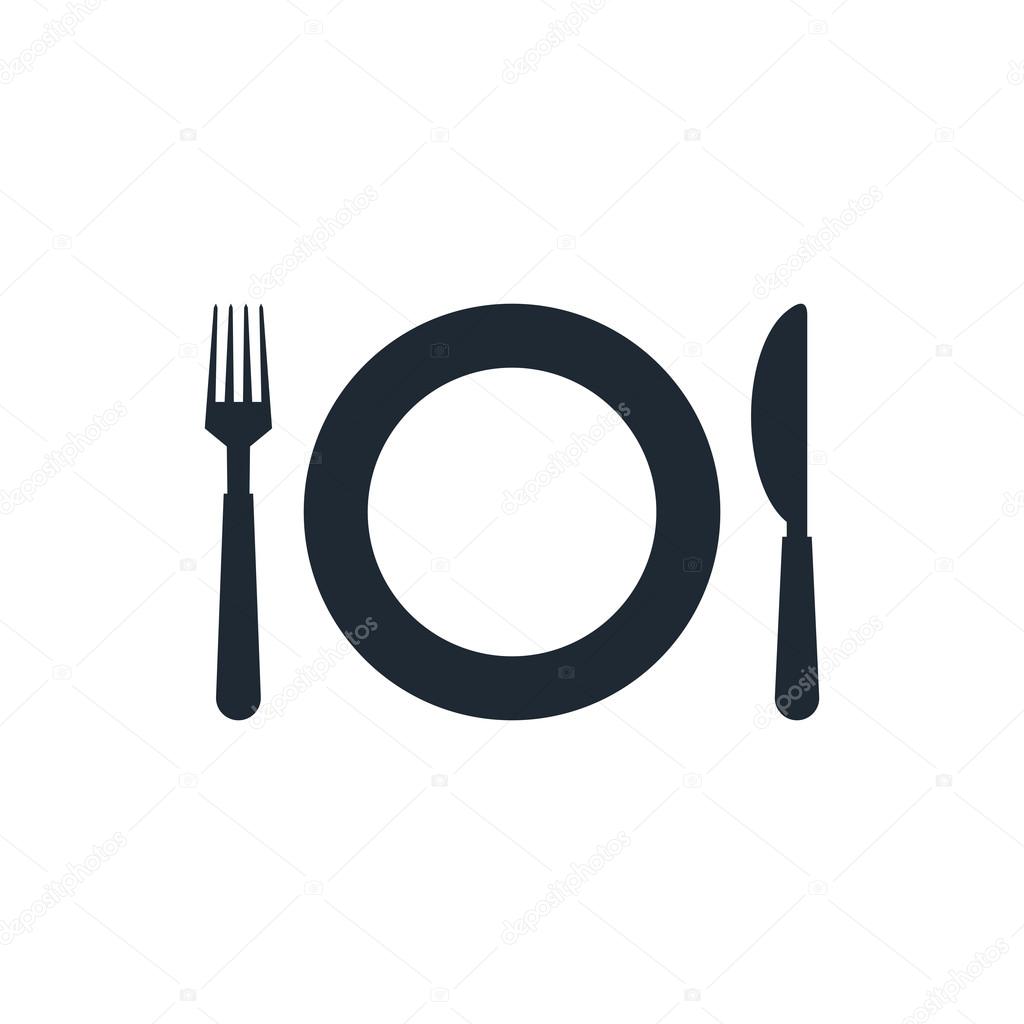 icon fork and knife dish