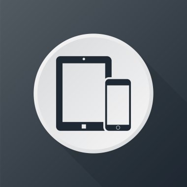 simgesi hareket eden smartphone ve tablet
