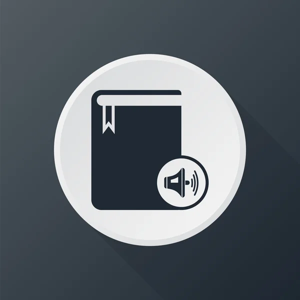 Icono de audio libro — Vector de stock