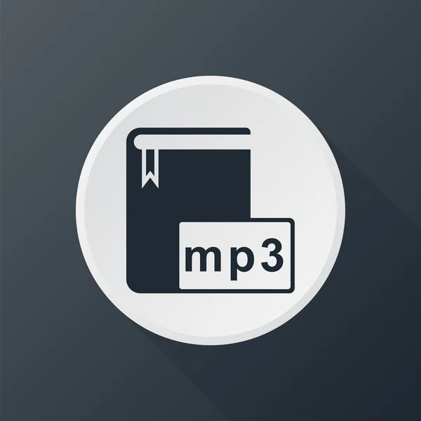 Libro formato mp3 icona — Vettoriale Stock