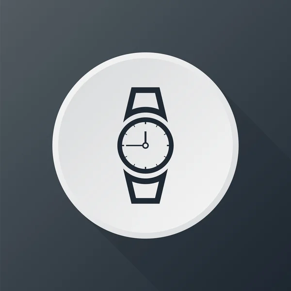 Icono del reloj de mano — Vector de stock