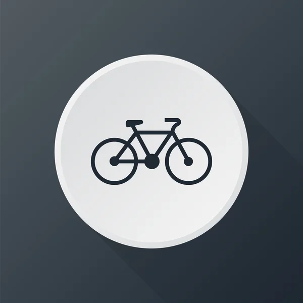 Icono perfil de bicicleta — Vector de stock