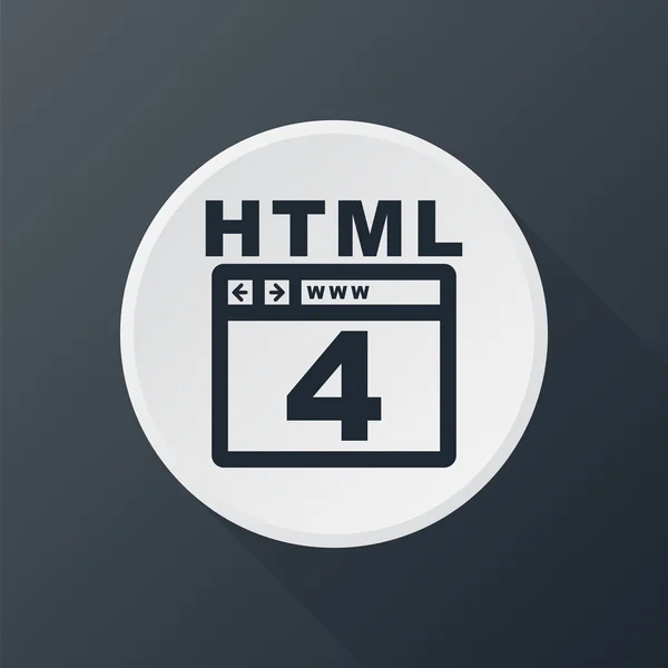 Icono html 4 — Archivo Imágenes Vectoriales