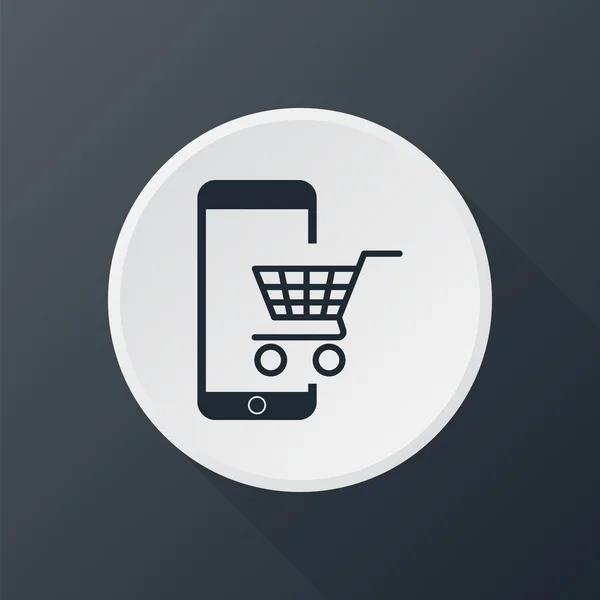 Icono de compras móviles — Vector de stock