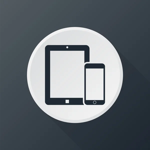 Ikonen rörlig smartphone och tablet — Stock vektor
