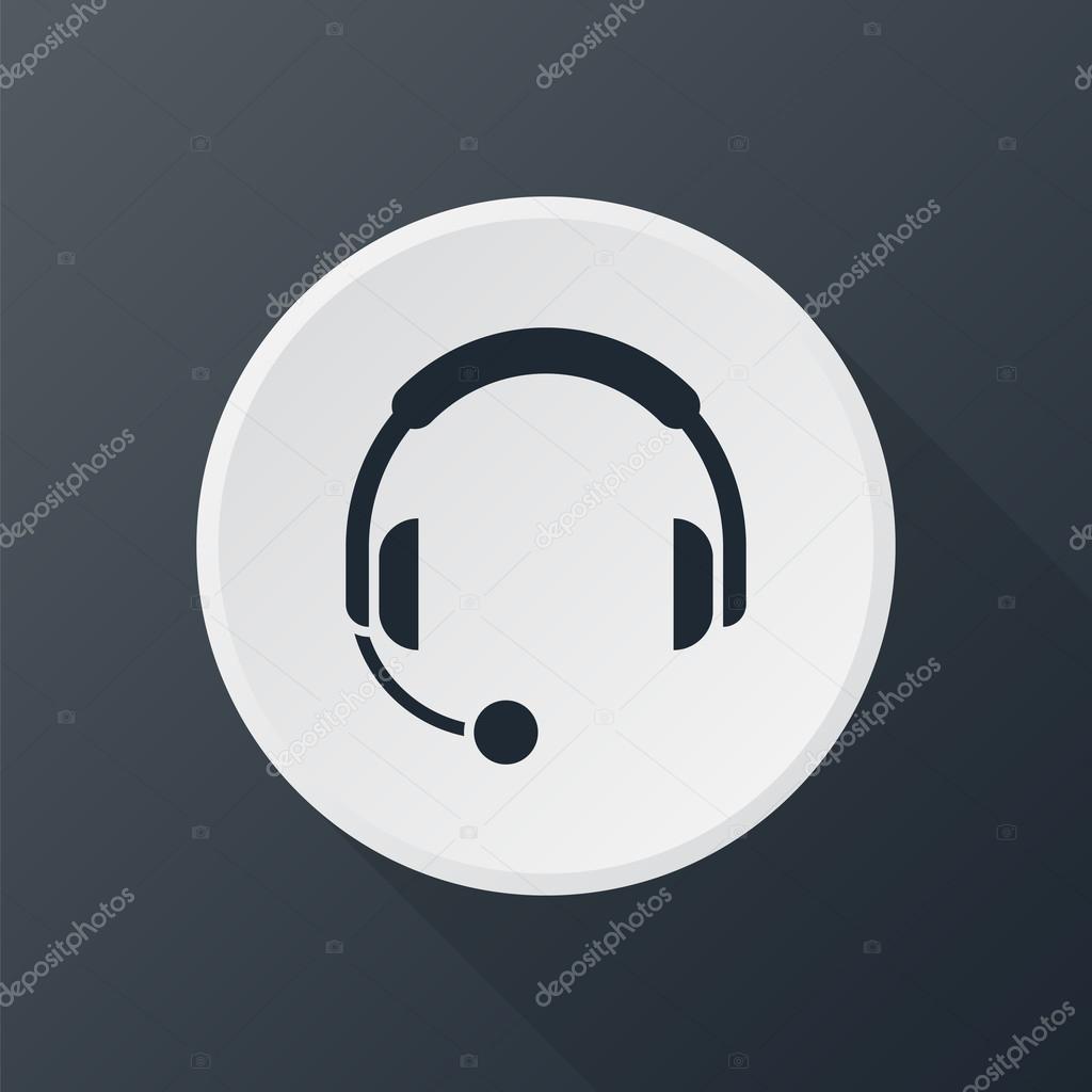 Icon headphones with microphone — Stock Vector © Luka007 73138971