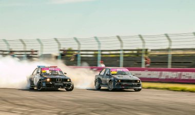 Drift competitions in St. Petersburg, pair race