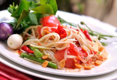 Papaya Salatası popüler Tayland - Doğu Tadı