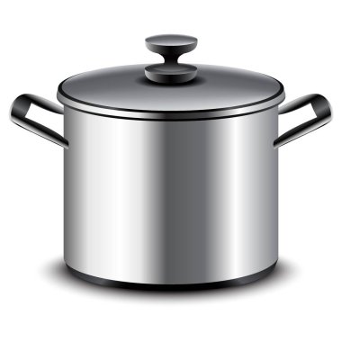 Çelik Pan beyaz arkaplanda izole edildi