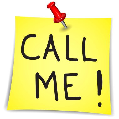 Beyaz arkaplan iğneli Not kağıdında bana Word de.