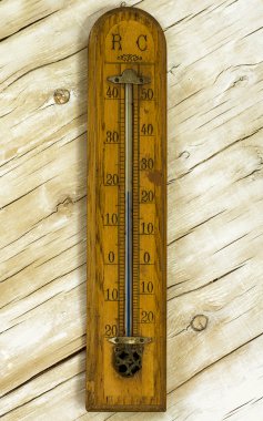 arka planda Vintage Oda Termometresi