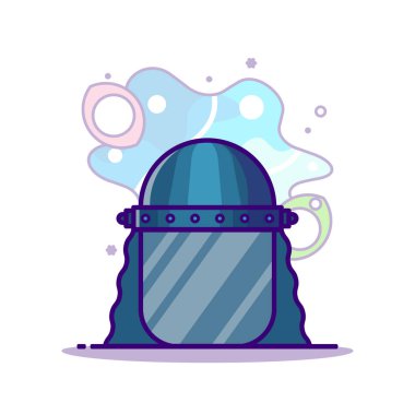  Polis miğferi ikon vektör illüstrasyon tasarımı