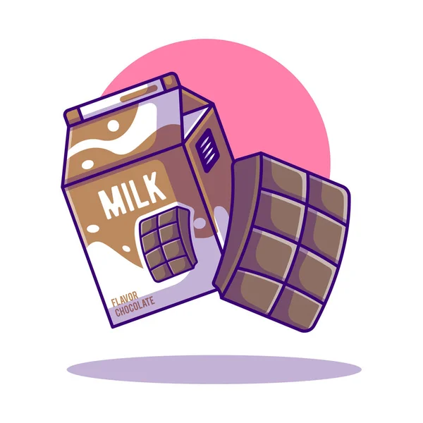Chocolate Milk Vector Cartoon Illustration World Milk Day Icon Concept — 图库矢量图片