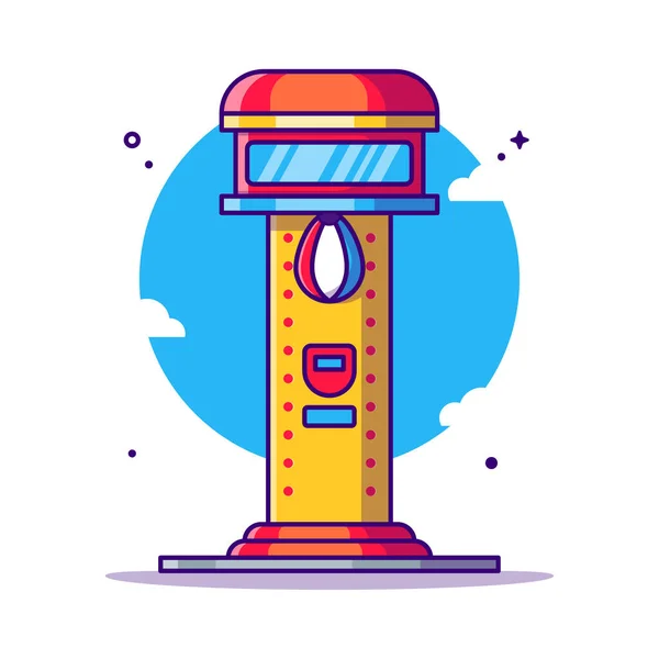 Punching Bag Arcade Vector Cartoon Illustration Amusement Park Icon Concept — Archivo Imágenes Vectoriales